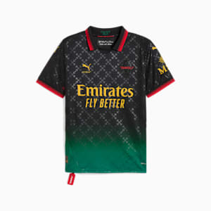 AC MILAN x OFF-WHITE™ Replica Men's Soccer Jersey, PUMA Black-Power Green, extralarge