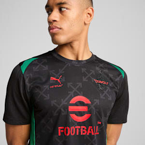 AC MILAN x OFF-WHITE™ Men's Pre-Match Jersey, PUMA Black-For All Time Red, extralarge