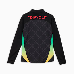 メンズ ACミラン x Off-White プレマッチ クォータージップ トップ, PUMA Black-For All Time Red, extralarge-JPN