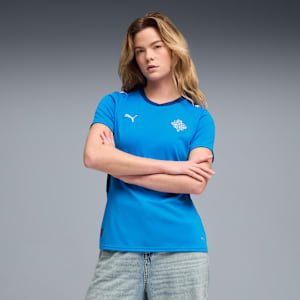 Iceland Home Women's Soccer Jersey, Electro Royal-PUMA White, extralarge