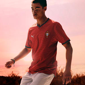 Portugal Home Men's Soccer Jersey, Club Red-Green Lagoon, extralarge