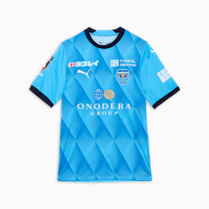 メンズ 横浜FC 2025 半袖 ユニフォーム, AZURE BLUE-(Saxe)AOP, extralarge-JPN