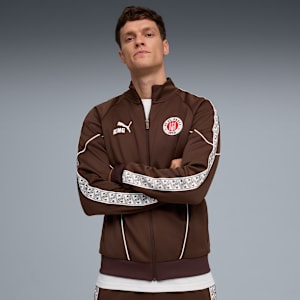 FC St. Pauli KING Anthem Jacket Men, Espresso Brown-PUMA White, extralarge-GBR