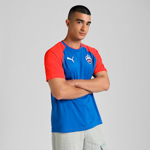 PUMA x DC 2025 Men's Fan Ultra-Lightweight Jersey, For All Time Red-Strong Blue, extralarge-IND