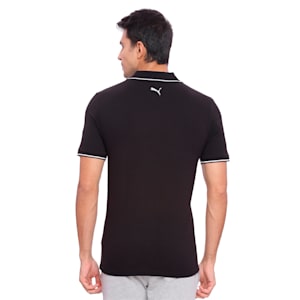 Essential Tipping Men's Polo T-shirt, Cotton Black