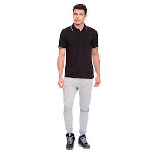 Essential Tipping Men's Polo T-shirt, Cotton Black