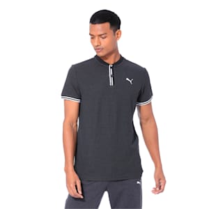 PUMA x Virat Kohli Pique Badge Men's Polo, Dark Gray Heather