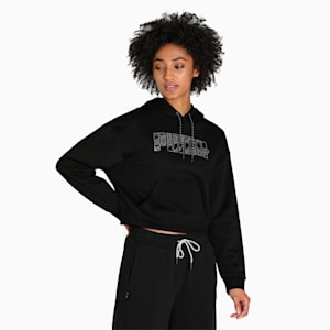 Rebel Women's Hoodie, Puma Black-Untamed, extralarge-IND