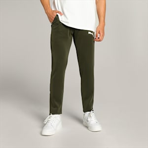 Graphic Men's Slim Fit Track Pants, Dark Olive, extralarge-IND