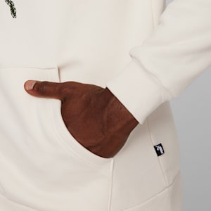 Faux Embroidered Men's Hoodie, Alpine Snow, extralarge