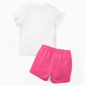 Minicats Tee and Shorts Babies' Set, PUMA White-Pearl Pink, extralarge-GBR