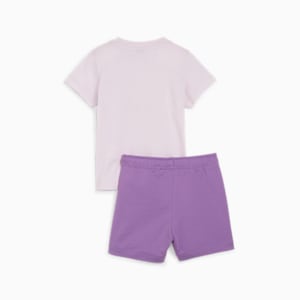 Conjunto de playera y shorts Minicats para bebés, Grape Mist, extralarge