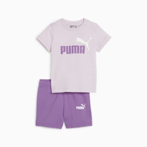 Conjunto de playera y shorts Minicats para bebés, Grape Mist, extralarge
