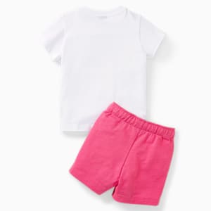 Minicats T-Shirt and Shorts Toddlers Set, Sunset Pink