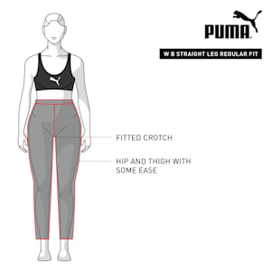 Essential+ Metallic Regular Fit Knitted Women's Pants, Puma Black-Gold