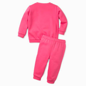 Essentials Minicats Crew Neck Babies' Jogger Suit, Glowing Pink