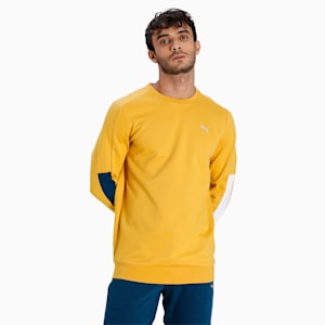 PUMA x one8 Men's Slim Fit Sweatshirt, Mineral Yellow, extralarge-IND