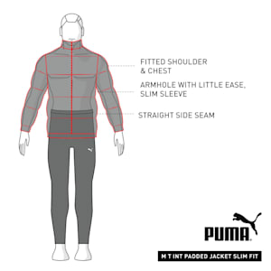 PUMA x one8 Men's Reversible Padded Slim Fit Jacket, Puma Black, extralarge-IND