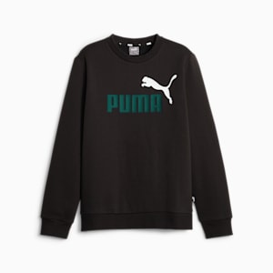 キッズ ボーイズ ESS+ 2 COL ビッグロゴ クルースウェット 120-160cm, PUMA Black-malachite, extralarge-JPN