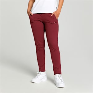 Women's Slim Fit 7/8 Track Pants, Dark Jasper, extralarge-IND