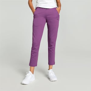 Women's Slim Fit 7/8 Track Pants, Crushed Berry, extralarge-IND