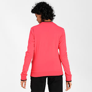 Reversible Full-Zip Slim Fit Women's Sweatshirt, Puma Black-Paradise Pink, extralarge-IND