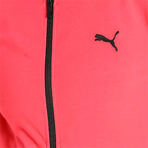 Reversible Full-Zip Slim Fit Women's Sweatshirt, Puma Black-Paradise Pink, extralarge-IND