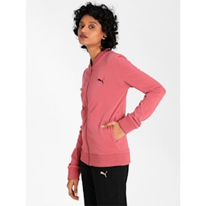 Reversible Full-Zip Slim Fit Women's Sweatshirt, Mauvewood-Fudge, extralarge-IND