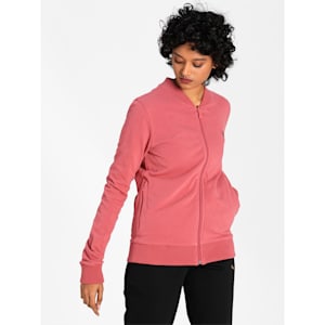 Reversible Full-Zip Slim Fit Women's Sweatshirt, Mauvewood-Fudge, extralarge-IND