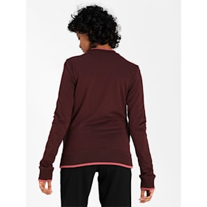 Reversible Full-Zip Slim Fit Women's Sweatshirt, Mauvewood-Fudge, extralarge-IND