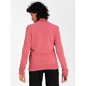 Reversible Full-Zip Slim Fit Women's Sweatshirt, Mauvewood-Fudge, extralarge-IND