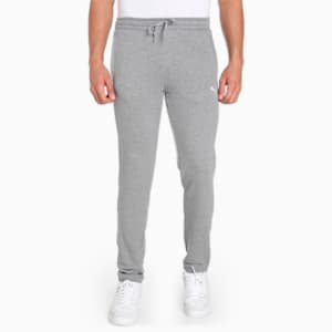 Knitted Men's Slim Fit Sweat Pants, Medium Gray Heather-cat, extralarge-IND