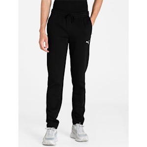 Zippered Slim Fit Knitted Men's Slim Fit Sweat Pants, Puma Black, extralarge-IND