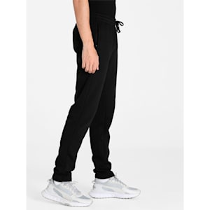 Zippered Slim Fit Knitted Men's Slim Fit Sweat Pants, Puma Black, extralarge-IND