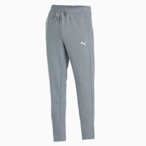 Zippered Slim Fit Knitted Men's Slim Fit Sweat Pants, Medium Gray Heather, extralarge-IND