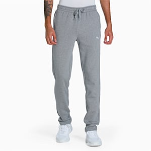 Zippered Slim Fit Knitted Men's Slim Fit Sweat Pants, Medium Gray Heather, extralarge-IND