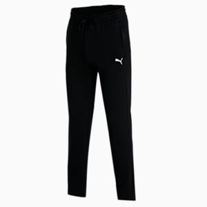 Zippered Slim Fit Knitted Men's Slim Fit Sweat Pants, Puma Black, extralarge-IND