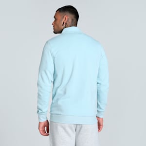 Zippered Full-Zip Men's Slim Fit Jacket, Frosted Dew, extralarge-IND