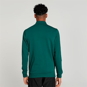 Zippered Full-Zip Men's Slim Fit Jacket, Malachite, extralarge-IND