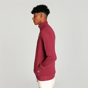 Zippered Full-Zip Men's Slim Fit Jacket, Team Regal Red, extralarge-IND