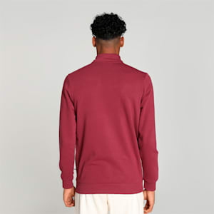 Zippered Full-Zip Men's Slim Fit Jacket, Team Regal Red, extralarge-IND