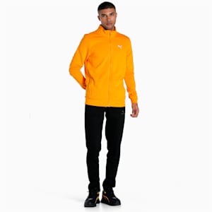 Zippered Full-Zip Men's Slim Fit Jacket, Apricot, extralarge-IND