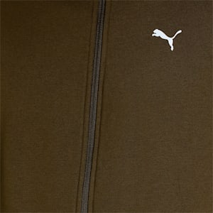 Zippered Full-Zip Men's Slim Fit Polo Jacket, Deep Olive, extralarge-IND