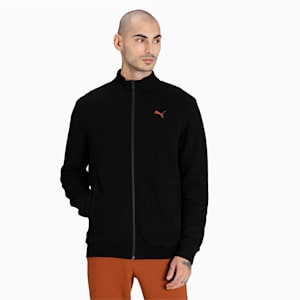 Reversible Full-Zip Slim Fit Men's Sweat Shirt, Puma Black, extralarge-IND