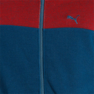 Reversible Full-Zip Slim Fit Men's Sweat Shirt, Intense Blue, extralarge-IND