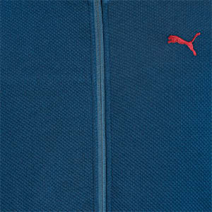 Reversible Full-Zip Slim Fit Men's Sweat Shirt, Intense Blue, extralarge-IND