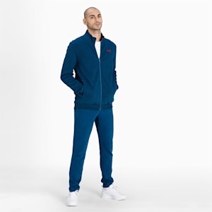 Reversible Full-Zip Slim Fit Men's Sweat Shirt, Intense Blue, extralarge-IND