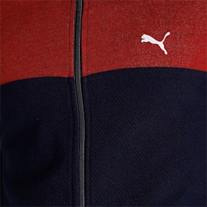 Reversible Full-Zip Slim Fit Men's Sweat Shirt, Peacoat, extralarge-IND