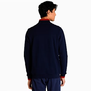 Reversible Full-Zip Slim Fit Men's Sweat Shirt, Peacoat, extralarge-IND