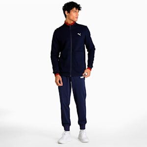 Reversible Full-Zip Slim Fit Men's Sweat Shirt, Peacoat, extralarge-IND